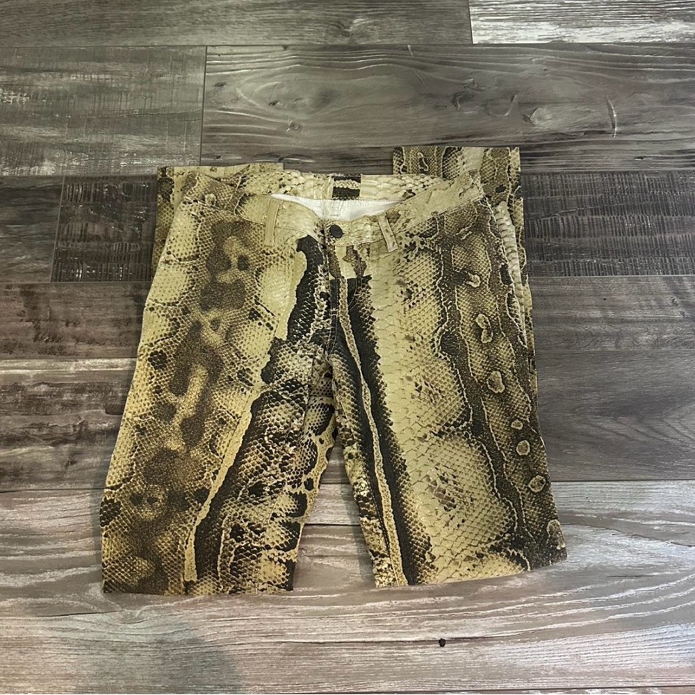 Ss2006 Roberto Cavalli Funky Sand Python Pants - … - image 3